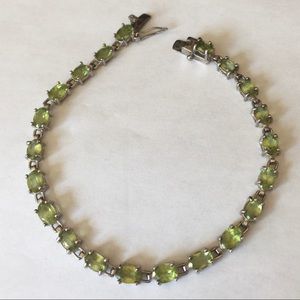 Simulated peridot bracelet